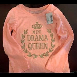 The Children's Place "Mini Drama Queen" Pink Shirt